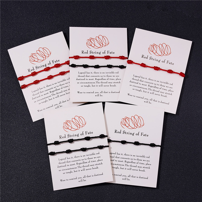 

Fashion Handmade 7 Knots Red String Bracelet For Good Luck Amulet Success Friendship Braid Rope Bracelets Jewelry Gift