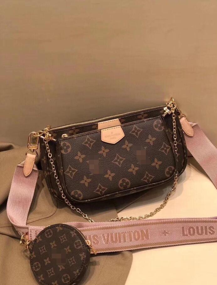 

LV LOUIS BAG VITTON Women Luxury 3 piece designers women's handbags classic shoulder bag fashion wallets chain tote bags