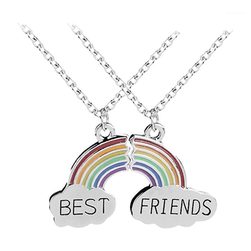 

Chains Rainbow Fashion Necklace For Women Fresh Friends Clavicle Jewellery Gift Accessories Aesthetic Collier