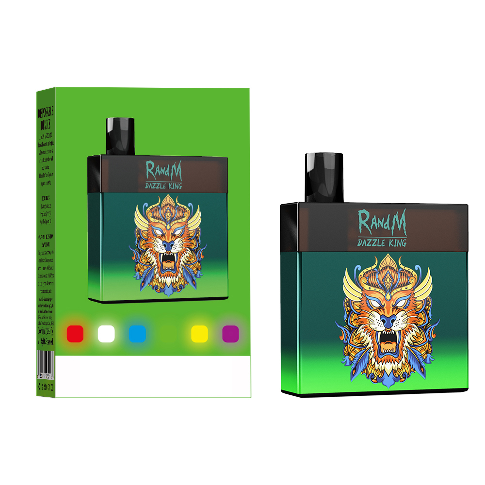 

Wholesale Price RandM Dazzle King Disposable E Cigarette Vapes 3000 Puffs 8.0ml Pod Bar 12 Colors Vape