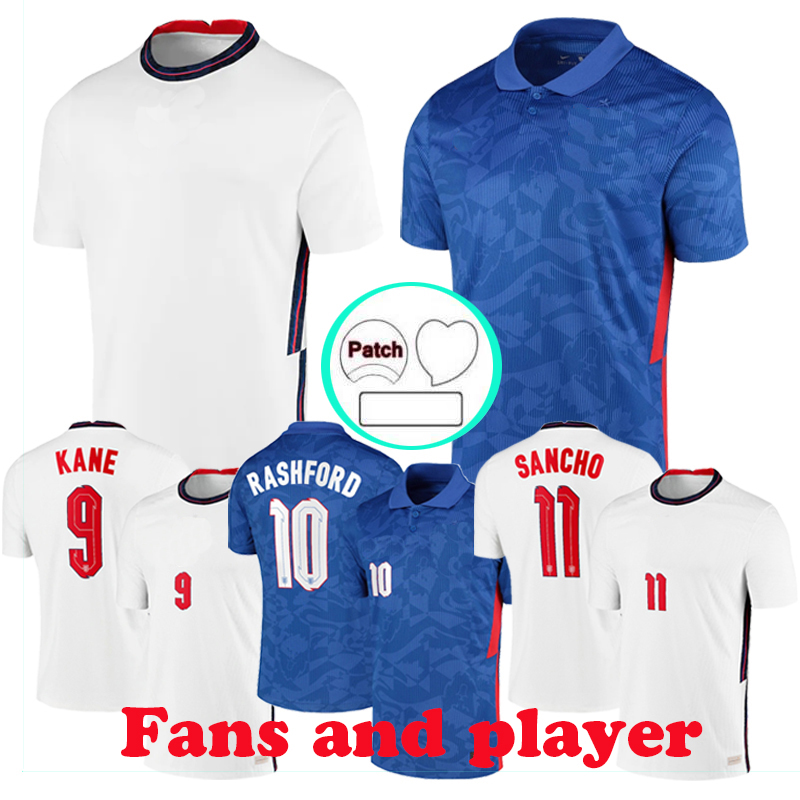 

2021 Men Fashion Sportswear T-Shirts 2022 European Cup England Soccer Jersey KANE STERLING VARDY RASHFORD DELE Football Shirt, White;black