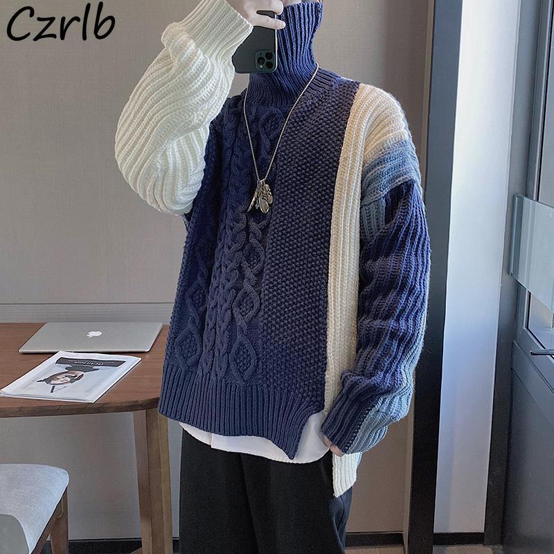 

Women's Sweaters Turtleneck Sweater Women All-match Fashion Retro Thicker Clothes Design Casual Harajuku Korean Long Sleeve Couple Est Femal, White;black