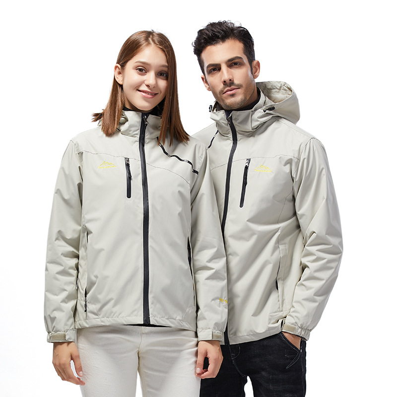

Couple Hoodie Nylon Loose Outdoor Sports Assault Large Size Pocket Zipper Jacket Breathable Embroidery Print Coat Travel Climber Essentials, Customize