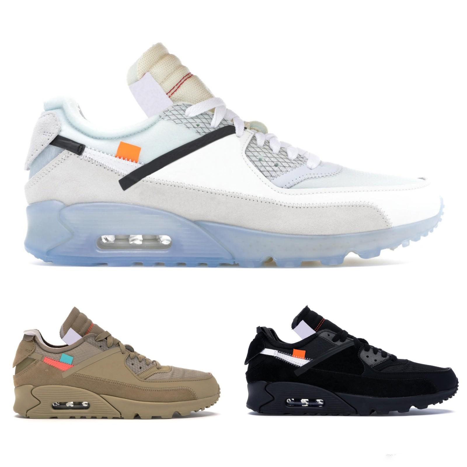 

New 90 Desert Ore Mens Shoes Black White Running Shoes Top Men Women 90s Sports Sneakers Size 40-45