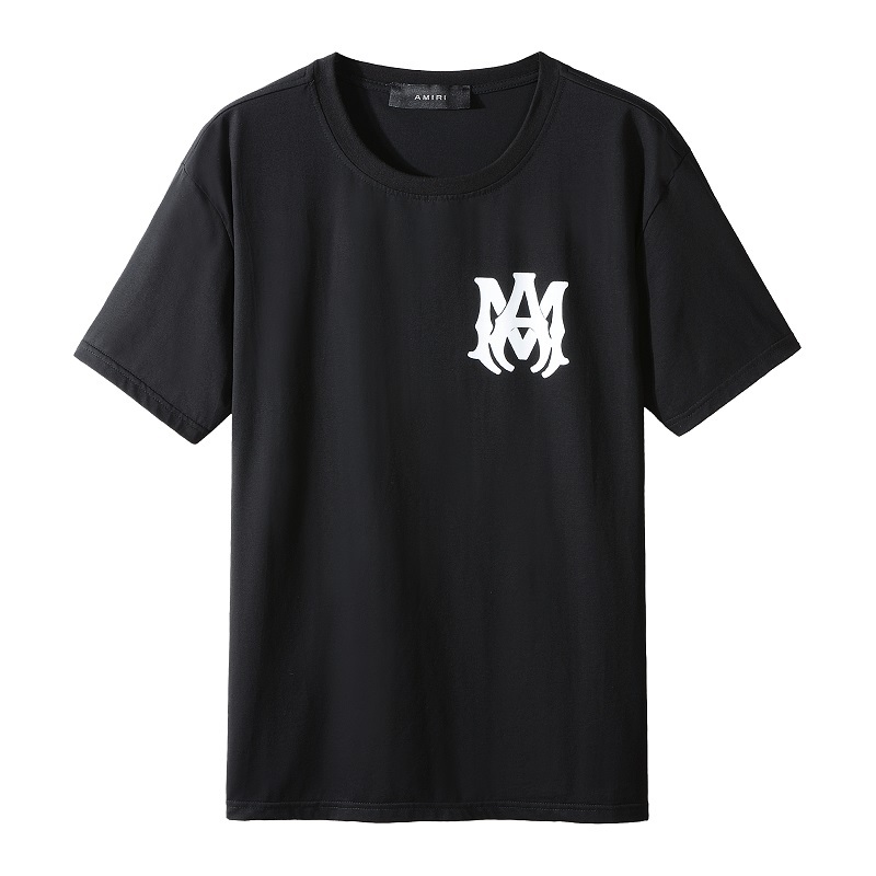 

Wholesale Amir amirt high street fashion men's letter print simple casual loose short sleeve T-shirt, Black