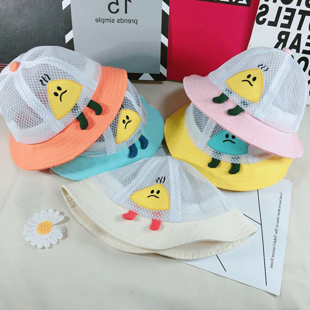 

Sun hat for children Special price children's Fisherman's summer thin net sunscreen sunshade super cute baby HAT, Yellow