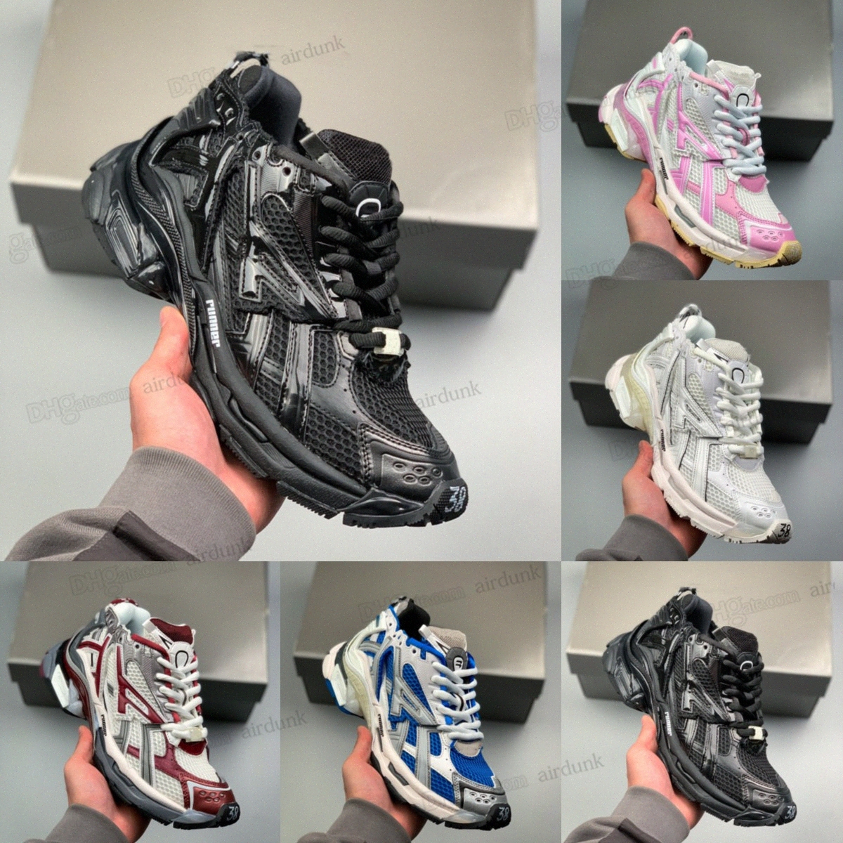 

2022 Designers Women Men casual shoes Runner 7.0 Transmit sense retro Trainers black white pink blue wine red runner sneakers jogging hiking m3fz#