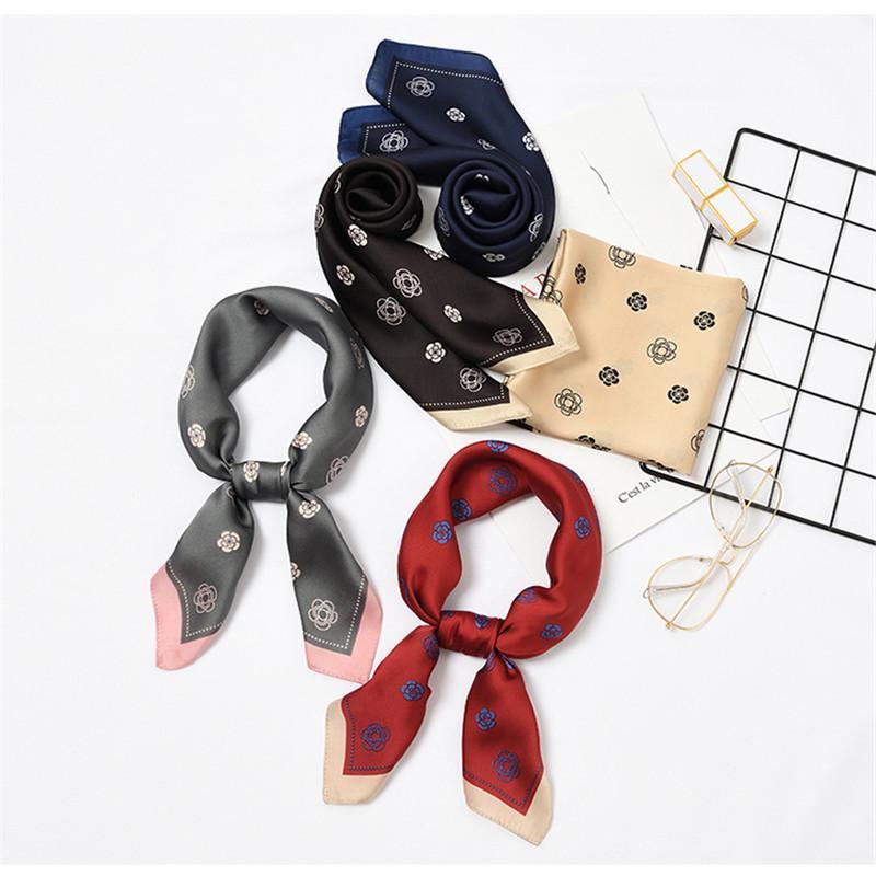 

Scarves Silk Scarf Women 60cm Small Square For Multi-functional Bag Adornment Headband Neck Tie Girl