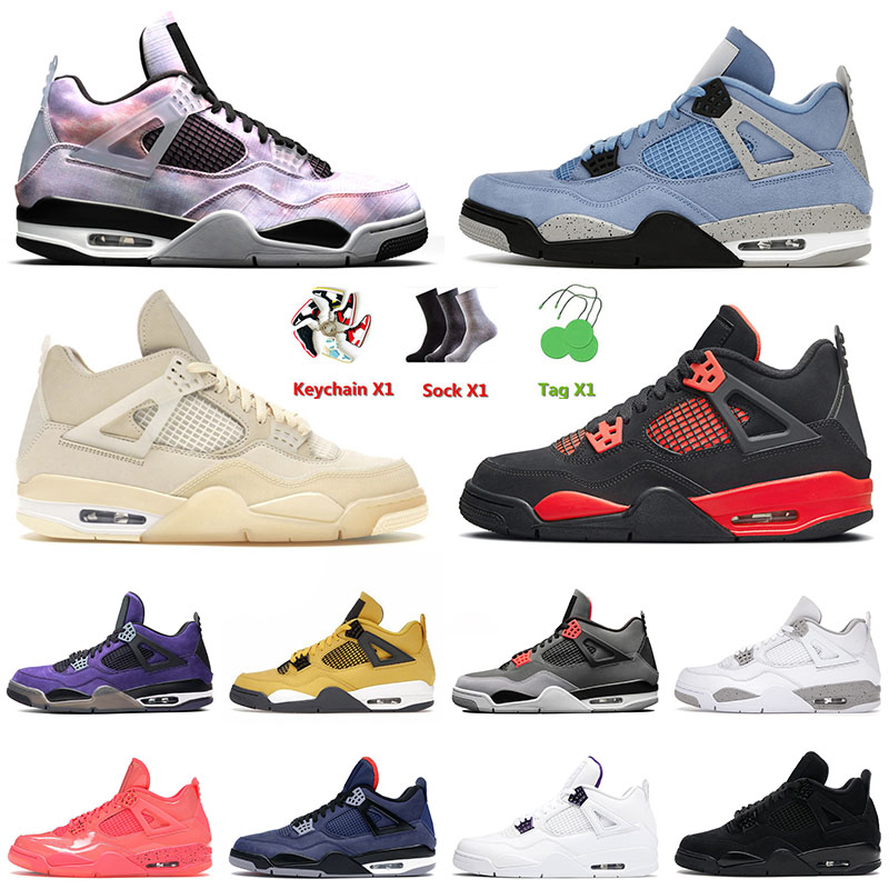 

Off Sail 4 4s IV Basketball Shoes Zen Master University Blue Red Thunder Jumpman Sneakers Bred Starfish White Cement Black Cat Men Women Sports Trainers Sneakers, D17 what the 40-47