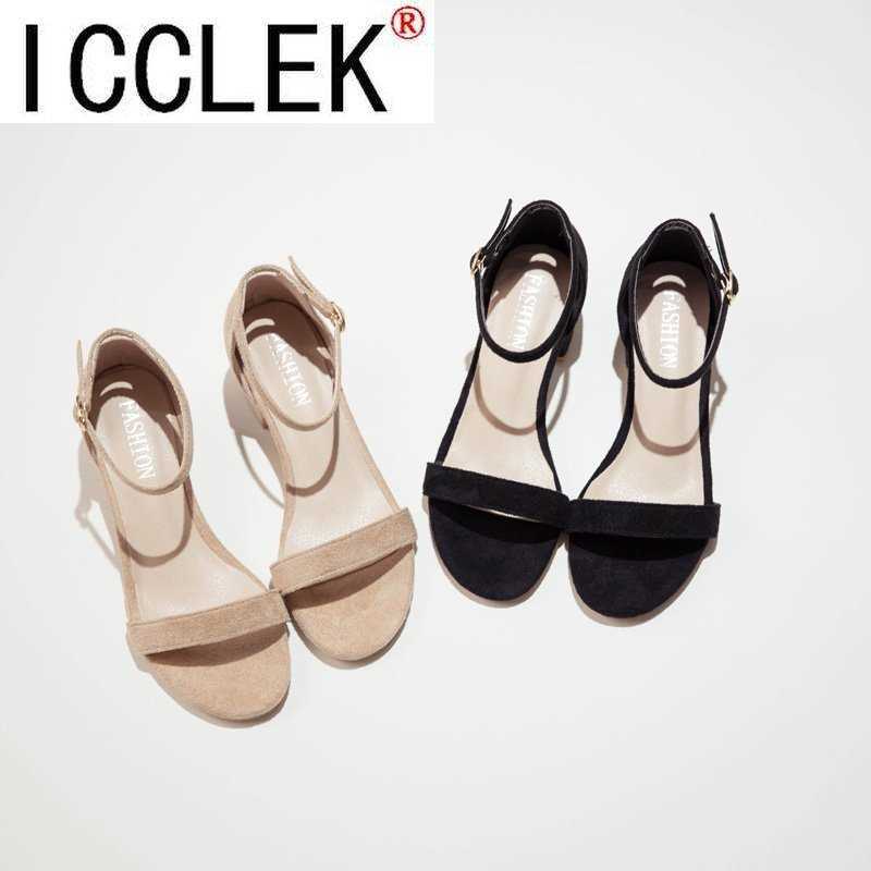 

Flock Beige High Heels Sandals Women 2020 Summer Shoes Women Fashion Open Toe Buckle Sandals Casual Square Heel Female Shoes Y0721, Black