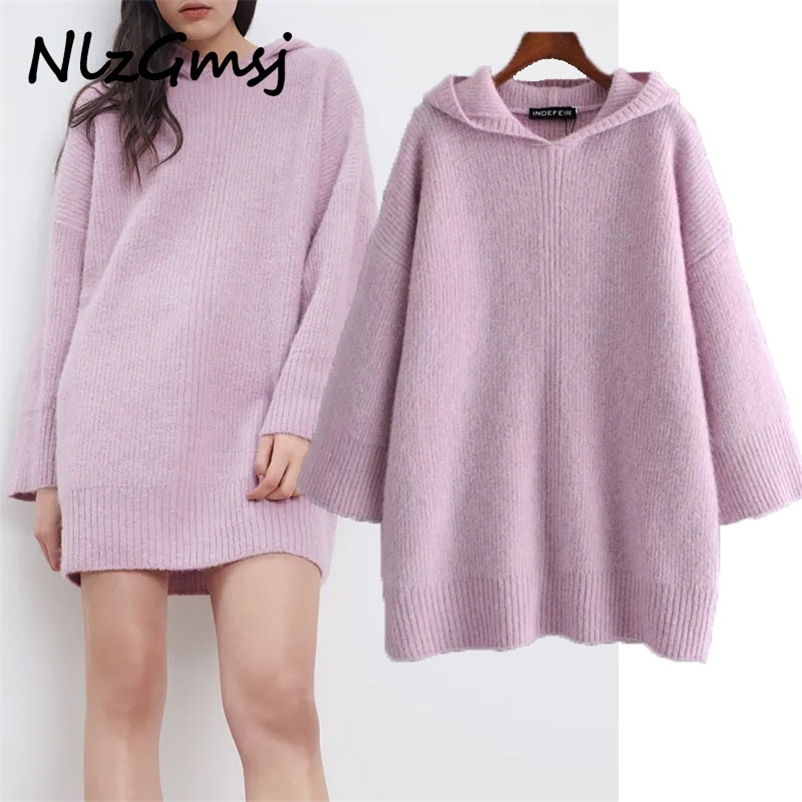 

Dres Winter England Style Fashion Vintage Loose Hooded Mini Dresses Vestidos De Fiesta Noche Vestido 210628, As picture