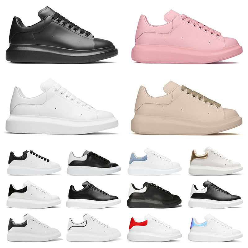 

Top High Quality Men's Women's Casual Shoes Brand Platform Sneakers Black Leather Triple White Pink Reflective Fashion Luxury Designer Trainers Outdoor Walking, # (20) 36-45
