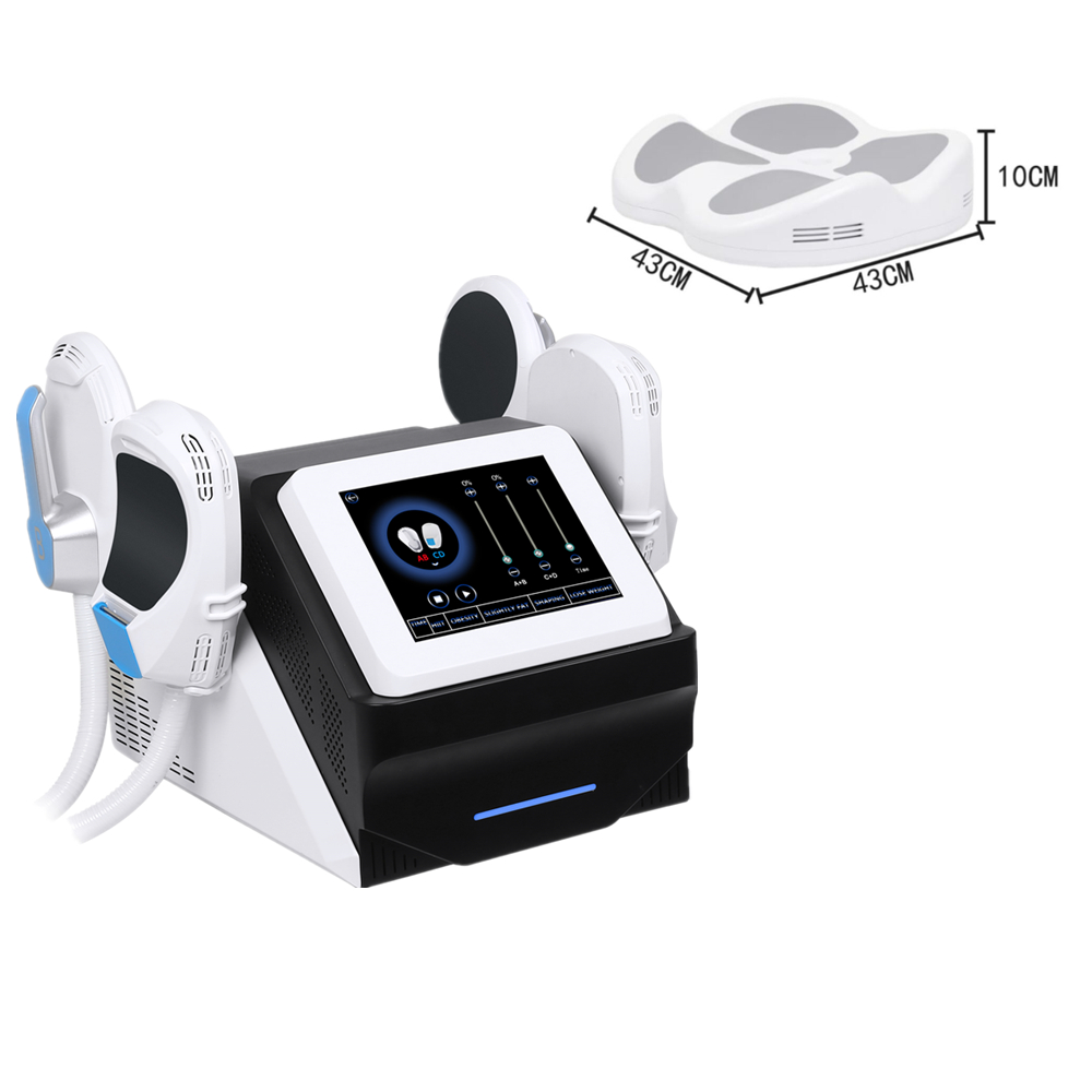 

4 Handles HIEMT EMSlim HIIT RF EMS Muscle Building Body Slimming Fat Removal Machine with 2 Years Warranty