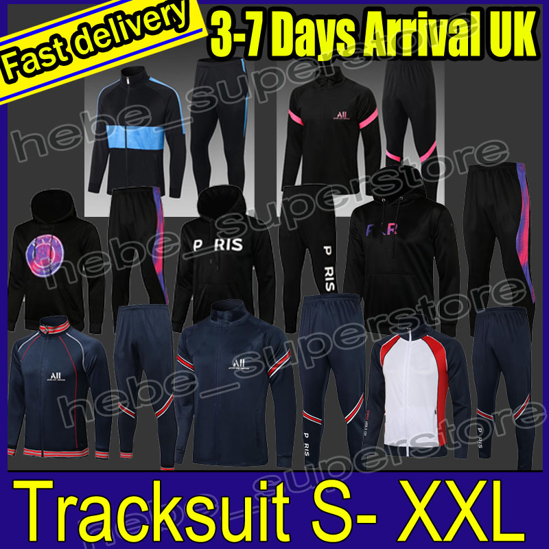 

Full zipper 21 22 men+kids MBAPPE HAKIMI RAMOS football tracksuit soccer training suit 2021 survetement foot chandal futbol tracksuits tuta jogging set