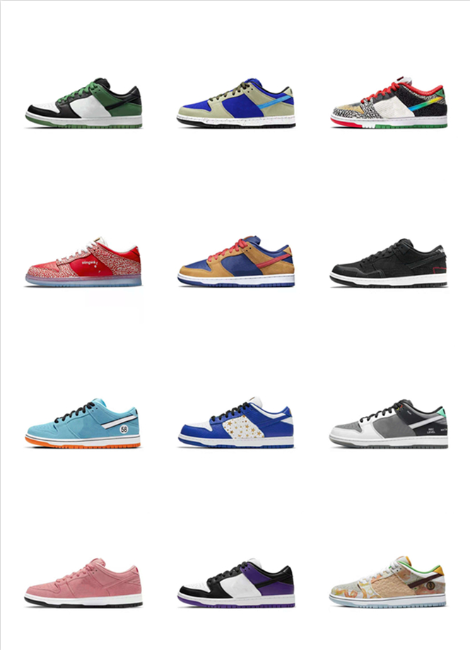 

SB Dunks Low Skateboard Shoes Classic Green Celadon Papa Bear Blue Chill What the Paul Magic Mushroom Black Stars VX1000 Camcorder Pink Pig Street Hawker Sneakers, Customize