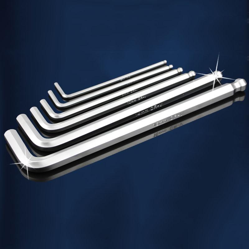 

Hand Tools 1-5Pcs 1.5mm-10mm Steel L-Shape Hex Key Repair Powerful Type Allen Wrench Spanner Ball Head Lengthen