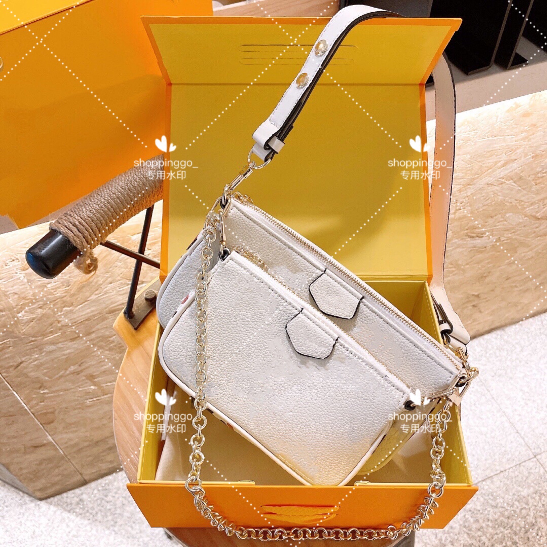 

New 2021 handbags women leather single shoulder bag womens Messenger Package Handbag chain fashion small shoulders bags 2-piece set size:23*