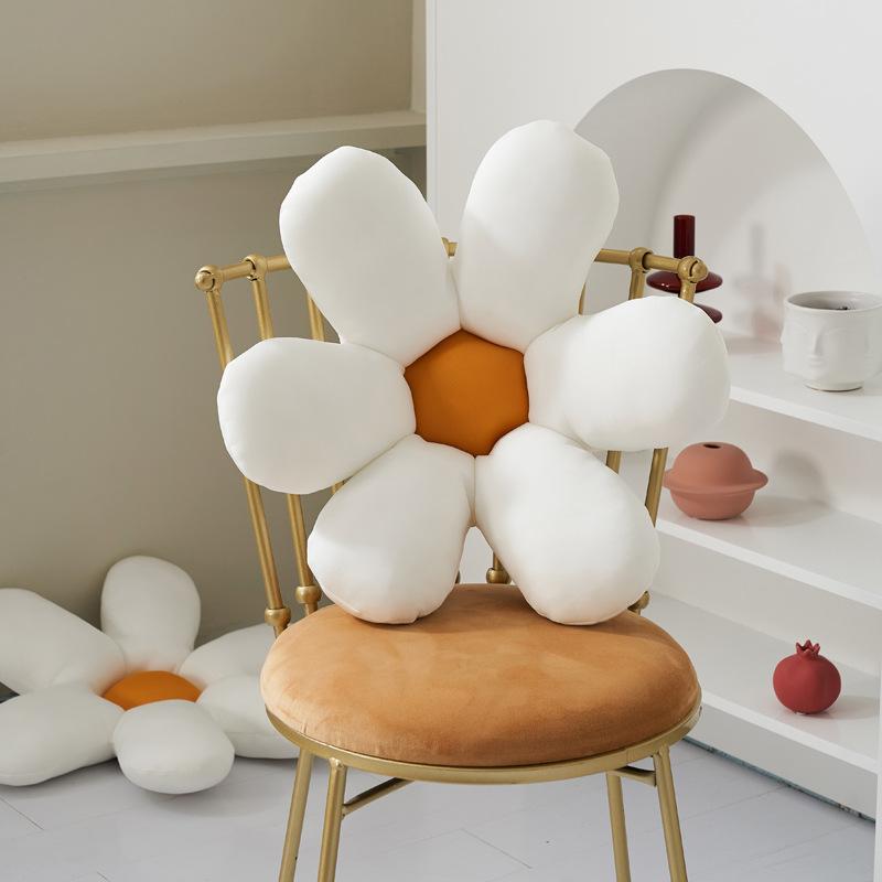 

Cushion/Decorative Pillow Nordic Imitation Plush Flower Memory Foam Cushion Poached Thicken Warm Tatami Bay Window Chair Home Decorat, White