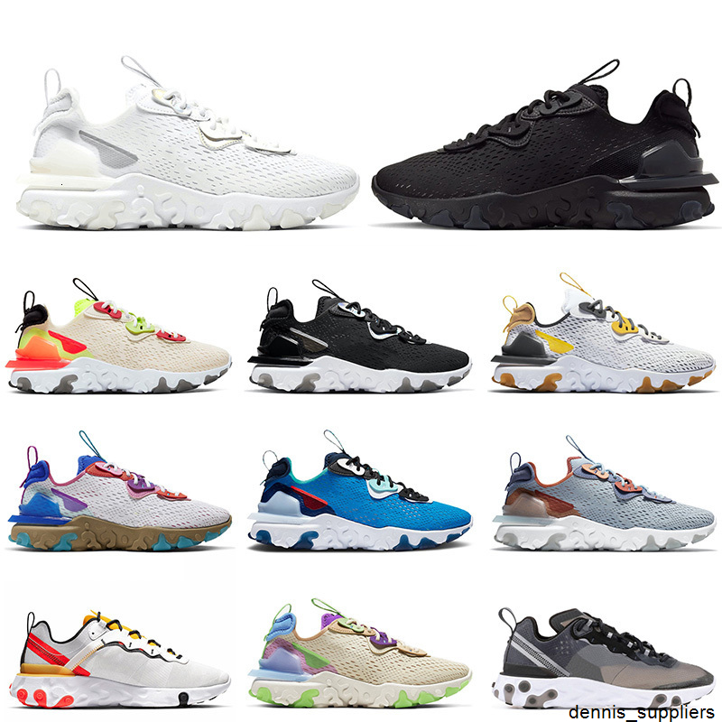 

2021 New Top Quality Epic React Vision Mens Running shoes Triple White Black Fashion Women sneakers Grey Purple Yellow mens trainers