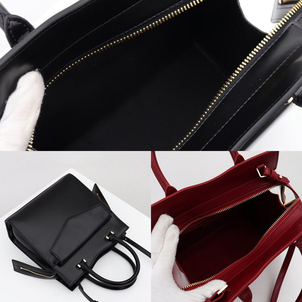 

lady High Large quality leather space woman's handbag shoulder bag Contains a small wallet inside 23cm Zipper bags send box 3#A 1958, Free delivery