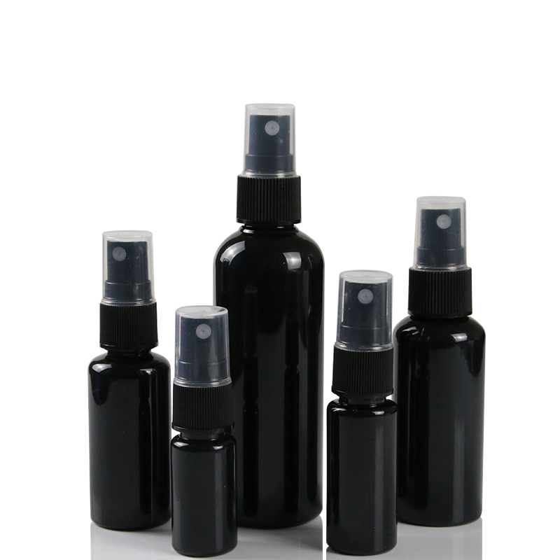 

10 20 30 50M Black Refillable Fine Mist Spray Bottle Perfume Sprayer Bottles Cosmetic Atomizers PET s