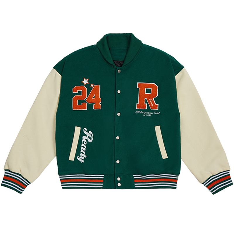 

Men's Jackets Baseball jacket from the vintage women's large bomber letter embroidered casual varsity high street unisex 2YGU, 1# shoe box