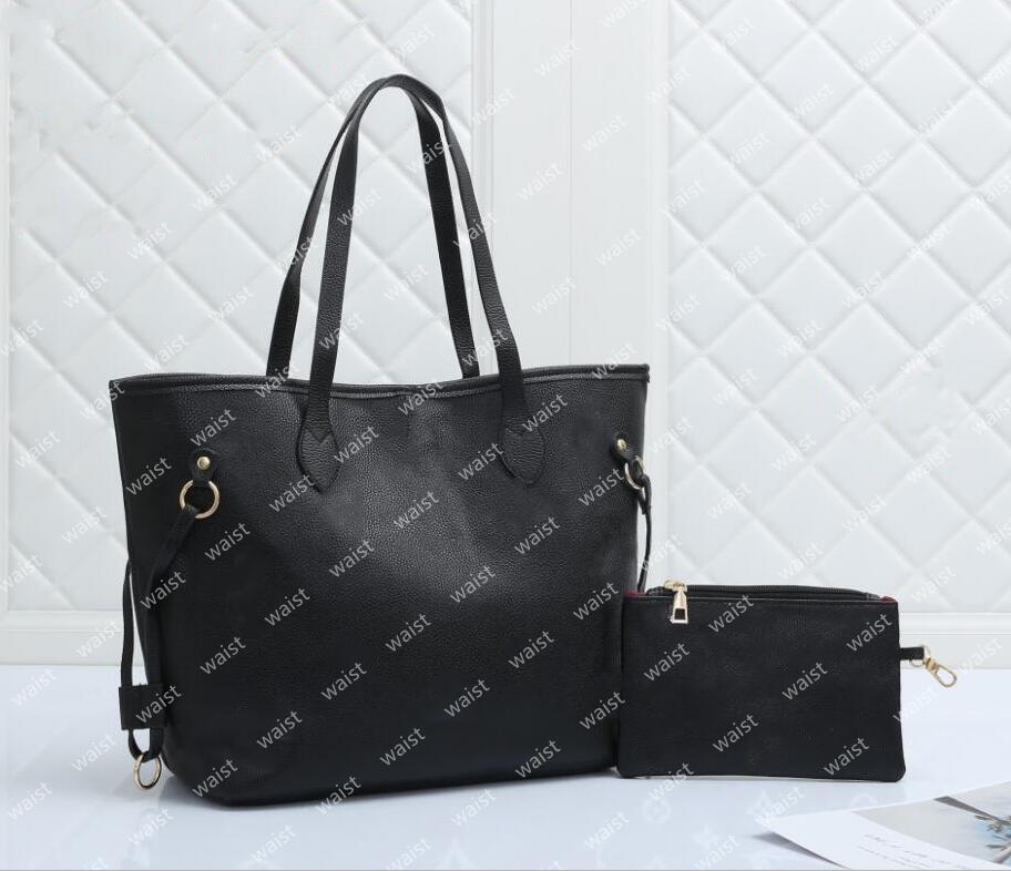 

2021 fashion print two-piece shoulder bag designer handbags Ladies handbag women shop bags wallet, Pink