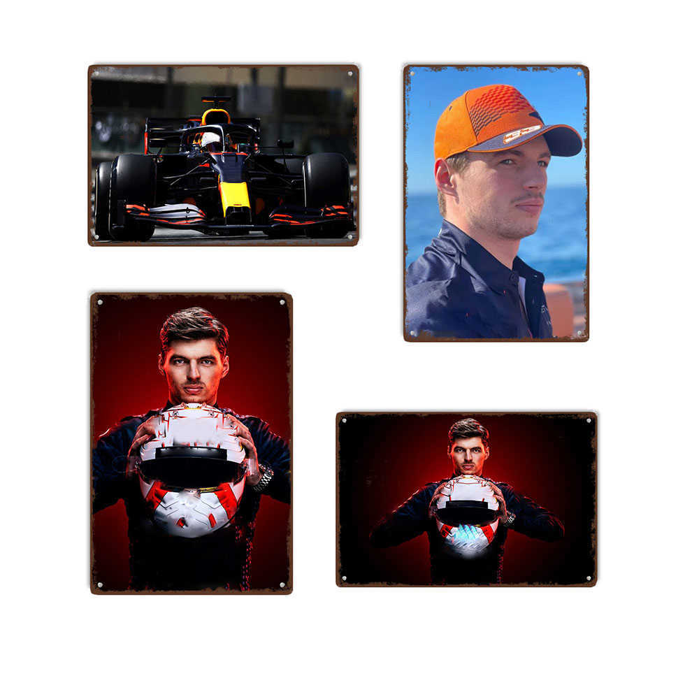 

Max Verstappen Racing Track Car Tin Sign Plaque Iron Plate Bar Club Man Cave Home Club Wall Decor