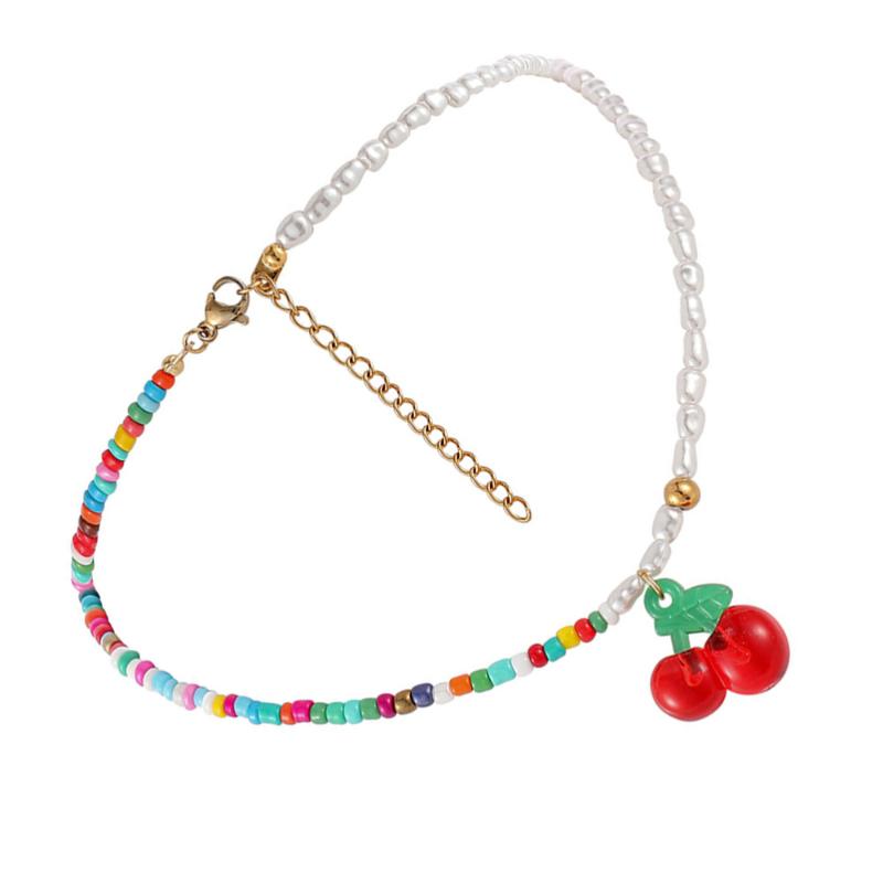 

Pendant Necklaces Beaded Necklace Bohemian Pearl Clavicle Jewelry Cherry Choker