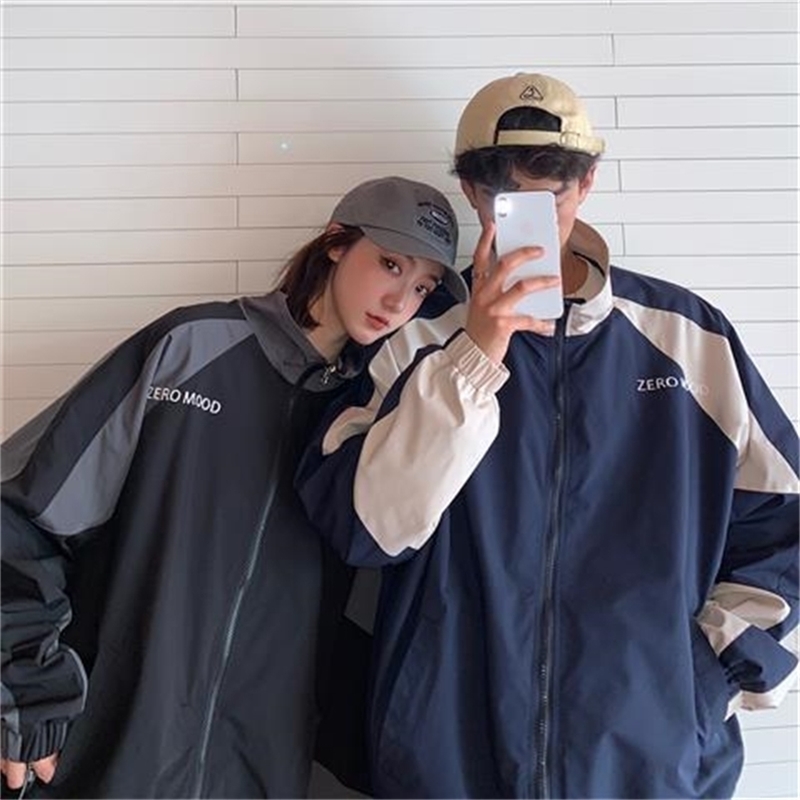

Black Summer Boyfriend Style Jackets Coats Outdoor Casual Plus Size Bomber Jacket Hip Hop Sport Simple Streetwear 210519, Blue