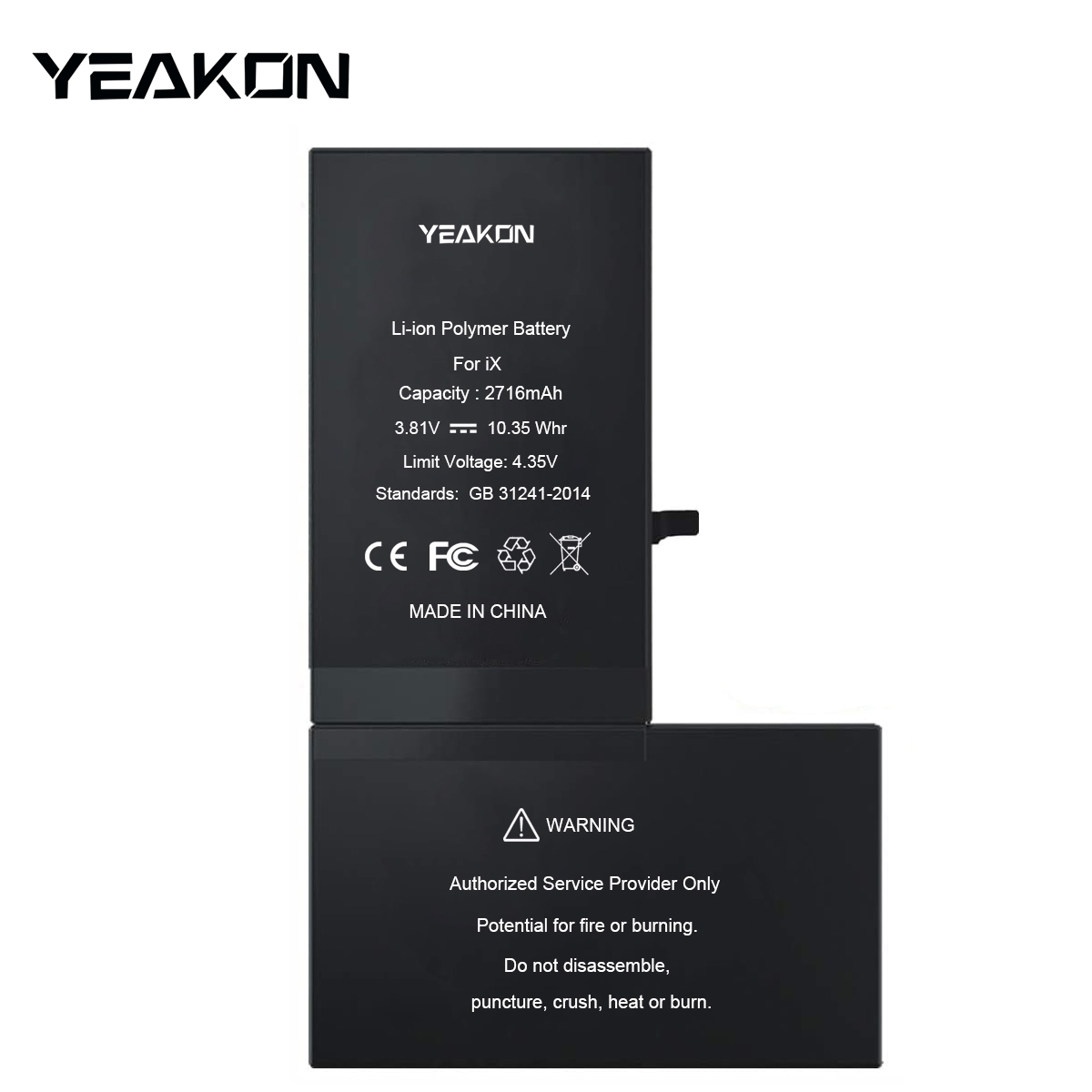 

YEAKON X IX 8X 0 Cycle Battery Batteries Replacement For iPhone 5 5S 5C SE 6 6S 6P 6SP 7 7G 7P 8 8G 8P Plus XS XR 11 12 13 Pro MAX High Ultra Capacity Wholesale Wholesaler