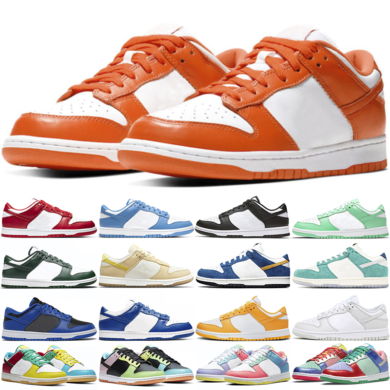

dunk runnning shoes low mens womens sneakers black white university red blue lemon drop green glow sport shoe size 36-45