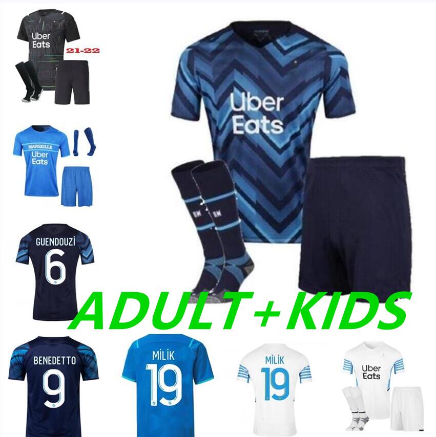 

Marseille soccer jersey Olympique De 21 22 OM 2021 2022 maillot foot CUISANCE THAUVIN BENEDETTO KAMARA PAYET THAUVIN football shirts men + kids kit shorts socks, Green