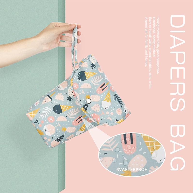 

Diaper Bags Mini Baby Organizer Bag Travel Nappy Nursing Menstrual Pads Waterptoof Wetbag Stroller Maternity Pouch Reusable, Blue