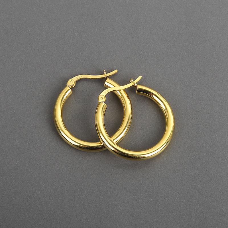 

Hoop & Huggie Minimalist 925 Sterling Silver Round Earrings For Women Fashion Creative Hollow Birthday Party Jewelry Gifts