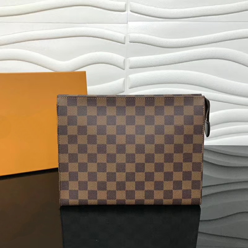

2021 Brown Men Long Zipper N47543 bags Genuine Leather Designer Handbags Famous Wallets CX#88 Women Purses, Brown plaid