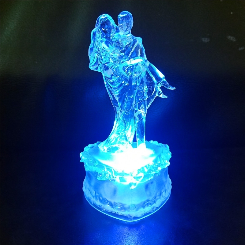 

New creative gift 12cm colorful acrylic Eve Valentine's Day Christmas lamp lovers