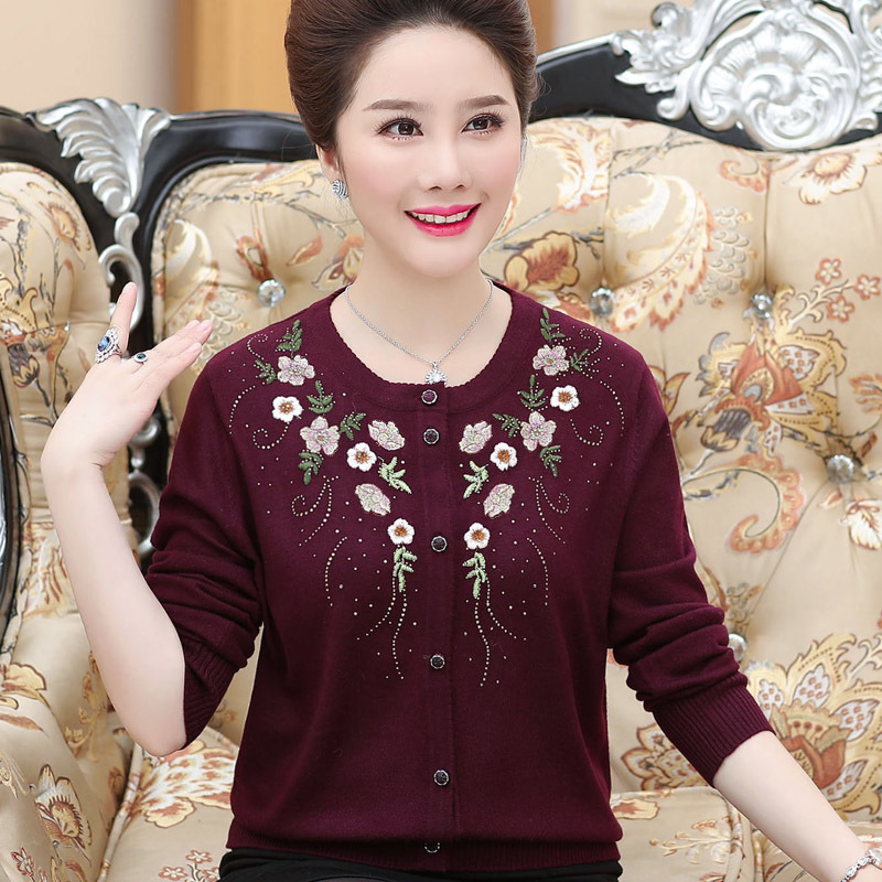 

Women's Knits & Tees Women Swaters Korean Fashion O-neck Long Sleeve Knitted Sweater Female Oversized Jumper Tops Casual Cardigan, Claret-red