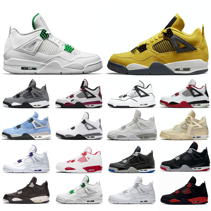 

2021 new basketball shoes 4s man White Oreo Cement University Red Blue Travis Sail Thunder Olivia Kim Cat Taupe Haze Pine Green Pure Money Neon Grey Bred purple Flat, Diy