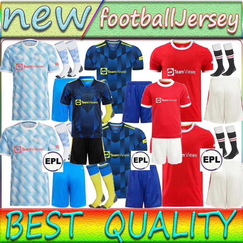 

RONALDO SANCHO RASHFORD jerseys 21 22 SHAW 2021 2022 POGBA manchester CAVANI MARTIAL VAN DE BEEK B. FERNANDES UNITE GREENWOOD UTD soccer football shirts man kids kit, Orange