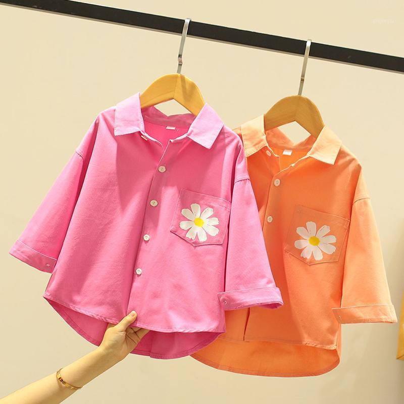 

Coat DX03470 Girls Little Daisy Casual Twill Trench, Blue;gray