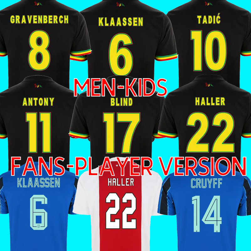 

21 22 ajaxes Soccer Jerseys TADIC BERGHUIS HALLER Third black Kit BLIND NERES CRUYFF KLAASSEN GRAVENBERCH 2022 football shirts men kids sets uniform, Black;yellow