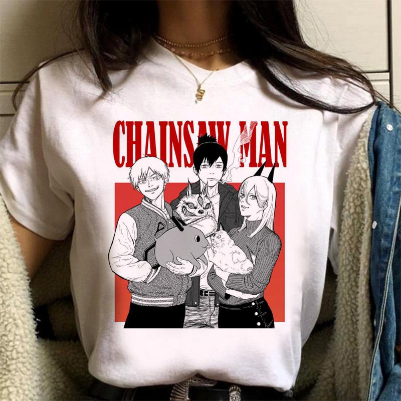 

Men's T-Shirts 2021 Japanese Anime T Shirt Men Chainsaw Man Manga Graphic T-shirt Unisex Tops Tshirt Male