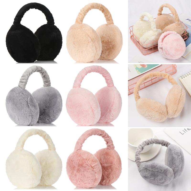 

Berets Winter Warm Earmuff For Women Men Soft Plush Ear Warmer Outdoor Cold Protection Ear-Muffs Cover Fashion Solid Color Earflap, Blue;gray