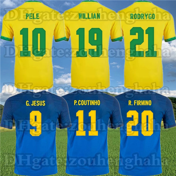 

Player version Brasil soccer jersey 2021 22 RICHARLISON ARTHUR G.JESUS VINICIUS JR MARQUINHOS CASEMIRO FABINHO COUTINHO Home Away Pre-match, Black;yellow
