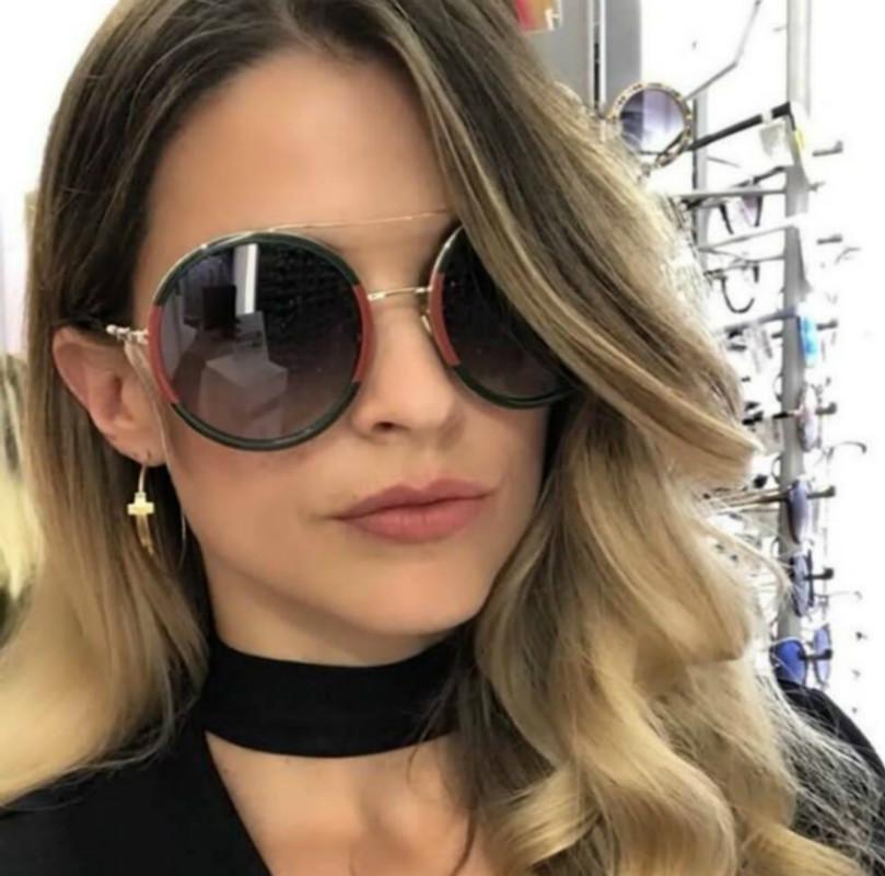 

Sunglasses Glasses Green Red Round Women Brand Designer Sun Female Optical Spectacle Eyeglasses