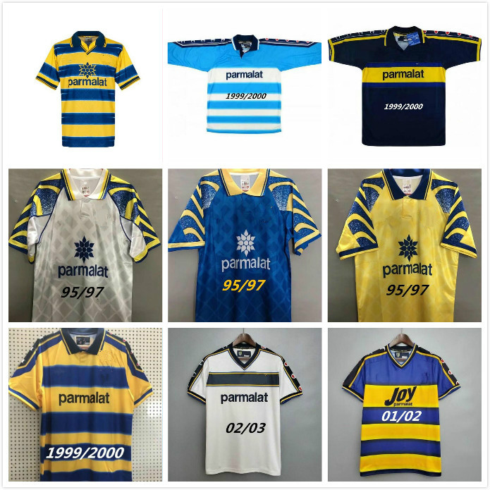 

1999 2000 Parma CRESPO Retro Soccer Jersey 95 97 98 99 INGLESE GERVINHO KARAMOH football shirt AMOROSO F.CANNAVARO THURAM ancient maillot, Lavender