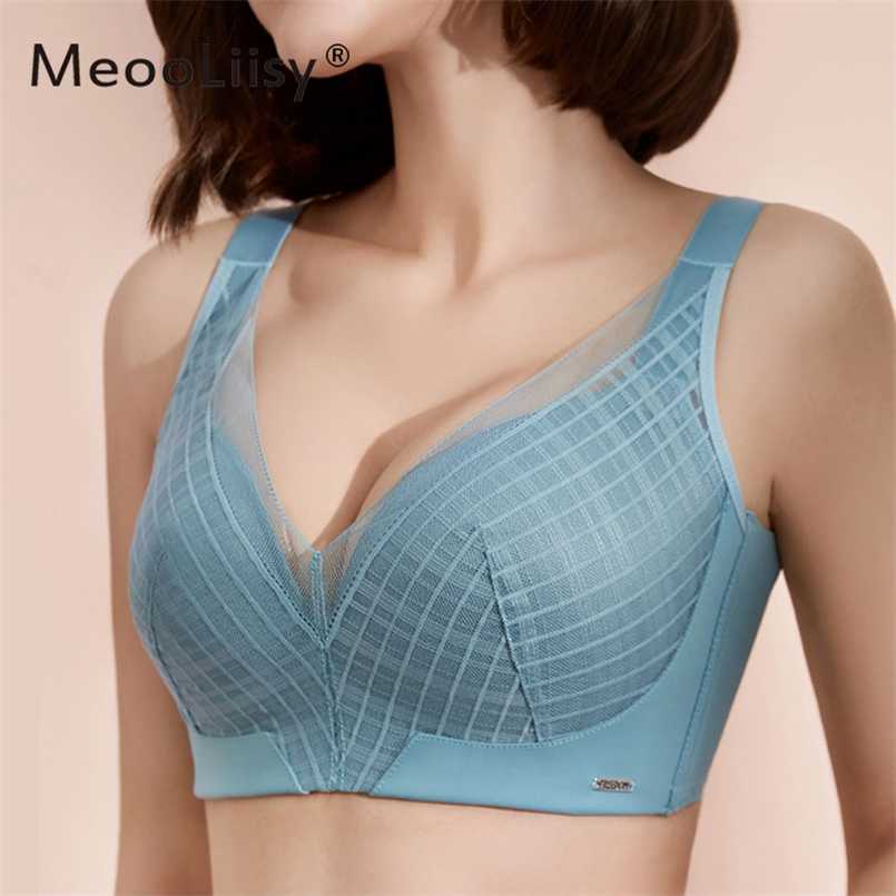 

MeooLiisy Seamless Plus Size Bra C D Cup Wireless Underwear Sexy Push Up Brassiere Soft Comfortable 211110, Black