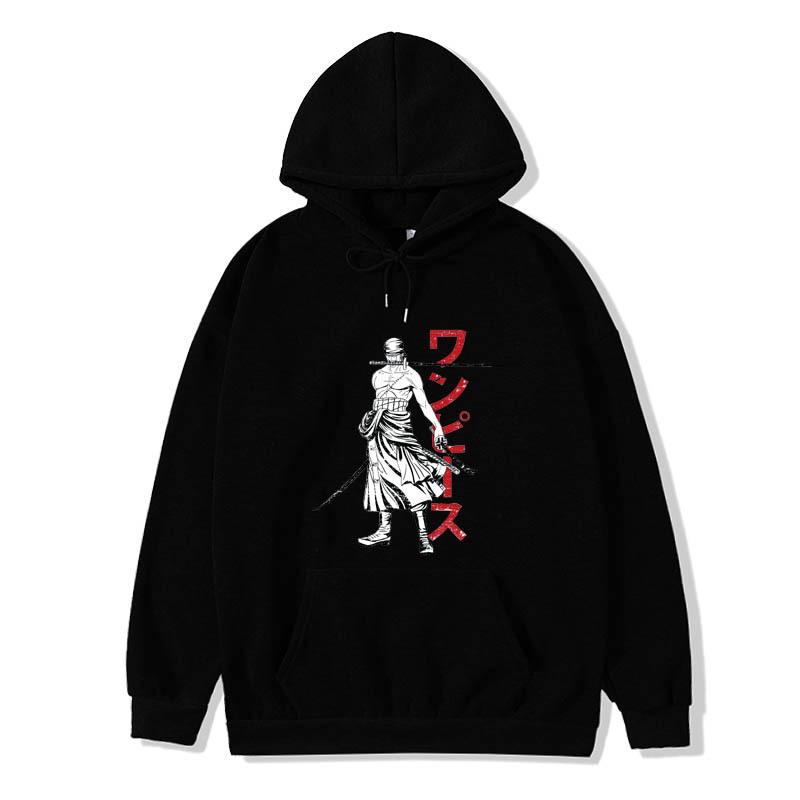 

Men's Hoodies & Sweatshirts Roronoa Zoro Men Women Winter Thick Plush Pullovers Hooded Anime ONE PIECE Hoodie Harajuku Autumn Long Sleeve Sw