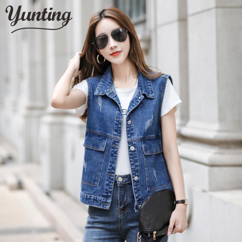 Women Denim Sleeveless Jacket Australia 